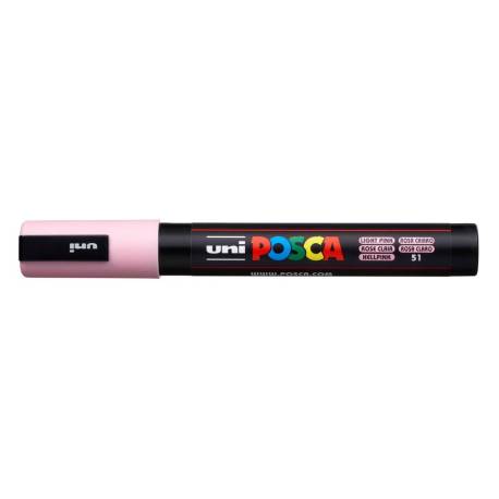 ROTULADOR UNI POSCA PC-5M MARCADOR DE PINTURA PUNTA CONICA 1,8-2,5 MM ROSA CLARO