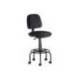 Taburete con ruedas y respaldo rocada para mesa de dibujo negro regulable en altura hasta 725 mm tela ignifuga