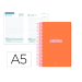 AGENDA ESCOLAR LIDERPAPEL 25-26 ESPIRAL CLASSIC NARANJA DIA PAGINA A5 BILINGÜE PAPEL FSC 70 GR