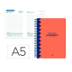 AGENDA ESCOLAR LIDERPAPEL 25-26 ESPIRAL CLASSIC ROJO DIA PAGINA A5 BILINGÜE PAPEL FSC 70 GR