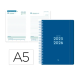 AGENDA ESCOLAR LIDERPAPEL 25-26 ESPIRAL BASIC AZUL OSCURO DIA PAGINA A5 BILINGÜE PAPEL FSC 70 GR