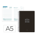 AGENDA ESCOLAR LIDERPAPEL 25-26 ESPIRAL BASIC NEGRO DIA PAGINA A5 BILINGÜE PAPEL FSC 70 GR FSC 70 GR