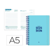 AGENDA ESCOLAR LIDERPAPEL 25-26 ESPIRAL BASIC AZUL DIA PAGINA A5 BILINGÜE PAPEL FSC 70 GR