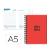 AGENDA ESCOLAR LIDERPAPEL 25-26 ESPIRAL BASIC ROJO DIA PAGINA A5 BILINGÜE PAPEL FSC 70 GR