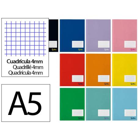 LIBRETA LIDERPAPEL SMART A5 PLUS 16 HOJAS 75G/M2 CUADRO 4MM CON MARGEN