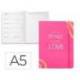AGENDA ESCOLAR ANTARTIK 25-26 ENCUADERNADA GO! SIMIL PIEL FUCSIA SEMANA VISTA A5 BILINGÜE PAPEL FSC 80 GR