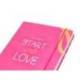 AGENDA ESCOLAR ANTARTIK 25-26 ENCUADERNADA GO! SIMIL PIEL FUCSIA SEMANA VISTA A5 BILINGÜE PAPEL FSC 80 GR