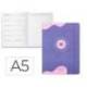 AGENDA ESCOLAR ANTARTIK 25-26 ENCUADERNADA GO! SIMIL PIEL MORADO SEMANA VISTA A5 BILINGÜE PAPEL FSC 80 GR