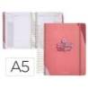 AGENDA ESCOLAR ANTARTIK 25-26 ESPIRAL FUN DAY ROSA DIA PAGINA A5 BILINGÜE PAPEL FSC 80 GR