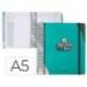 AGENDA ESCOLAR ANTARTIK 25-26 ESPIRAL FUN DAY TURQUESA DIA PAGINA A5 BILINGÜE PAPEL FSC 80 GR