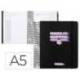 AGENDA ESCOLAR ANTARTIK 25-26 ESPIRAL NEON NEGRO DIA PAGINA A5 BILINGÜE PAPEL FSC 80 GR