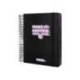 AGENDA ESCOLAR ANTARTIK 25-26 ESPIRAL NEON NEGRO DIA PAGINA A5 BILINGÜE PAPEL FSC 80 GR