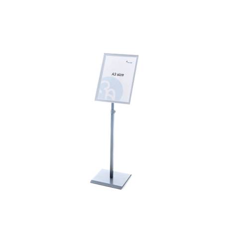 EXPOSITOR ROCADA DE SUELO MAGNETICO ROTATIVO 90 HORIZONTAL/VERTICAL ALTURA AJUSTABLE DIN A3