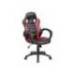 SILLA ROCADA GAMING CON BRAZOS FIJOS BASE NYLON CON RUEDAS BASCULANTE SIMILPIEL NEGRO/ROJO 480X490X1060-1160