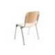 SILLA ROCADA CONFIDENTE ESTRUCTURA METALICA ASIENTO Y RESPALDO MADERA NATURAL 570X410X810 MM