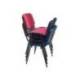 SILLA ROCADA CONFIDENTE ESTRUCTURA METALICA ASIENTO TELA IGNIFUGA BURDEOS 570X410X810 MM