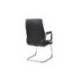 SILLA ROCADA CONFIDENTE BRAZOS FIJOS ESTRUCTURA CROMADA ASIENTO Y RESPALDO TAPIZADO SIMILPIEL NEGRO