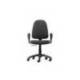 SILLA ROCADA DE OFICINA BRAZOS FIJOS BASE NYLON RESPALDO Y ASIENTO TELA IGNIFUGA GRIS