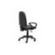 SILLA ROCADA DE OFICINA BRAZOS FIJOS BASE NYLON RESPALDO Y ASIENTO TELA IGNIFUGA GRIS