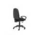 SILLA ROCADA DE OFICINA BRAZOS FIJOS BASE NYLON RESPALDO Y ASIENTO TELA IGNIFUGA NEGRO