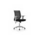 SILLA ROCADA DE OFICINA BRAZOS REGULABLES ESTRUCTURA GRIS RESPALDO MALLA Y ASIENTO TELA IGNIFUGA NEGRO
