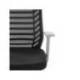 SILLA ROCADA DE OFICINA BRAZOS REGULABLES ESTRUCTURA GRIS RESPALDO MALLA Y ASIENTO TELA IGNIFUGA NEGRO