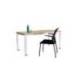SILLA ROCADA CONFIDENTE BRAZOS FIJOS ESTRUCTURA METALICA ASIENTO TELA IGNIFUGA NEGRO RESPALDO MALLA