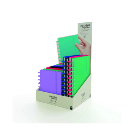 CUADERNO IGENIOX FOAM INTENSO CUADRICULA EXPOSITOR DE 12 UNIDADES SURTIDAS