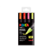 ROTULADOR UNI POSCA PC-5M/4C MARCADOR DE PINTURA PUNTA CONICA 1,8-2,5 MM BOLSA DE 4 UNIDADES COLORES FLUORESCENTE