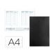 AGENDA ENCUADERNADA LIDERPAPEL CORFU A4 2026 SEMANA VISTA NEGRO PAPEL 60 GR