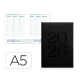 AGENDA ENCUADERNADA LIDERPAPEL CRETA 150X210 MM 2026 SEMANA VISTA NEGRO PAPEL 70 GR