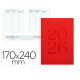 AGENDA ENCUADERNADA LIDERPAPEL CRETA 170X240 MM 2026 SEMANA VISTA BURGUNDY PAPEL 70 GR