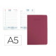 AGENDA ENCUADERNADA LIDERPAPEL MYKONOS 150X210 MM 2026 DIA PAGINA GRANATE PAPEL 70 GR FSC