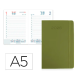 AGENDA ENCUADERNADA LIDERPAPEL MYKONOS 150X210 MM 2026 DIA PAGINA VERDE PAPEL 70 GR FSC