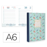 AGENDA ENCUADERNADA LIDERPAPEL NOMI A6 2026 DIA PAGINA AZUL PAPEL 70 GR FSC