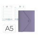 AGENDA ENCUADERNADA LIDERPAPEL PSARA A5 2026 DIA PAGINA MORADO PAPEL 70 GR FSC