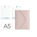 AGENDA ENCUADERNADA LIDERPAPEL PSARA A5 2026 DIA PAGINA GRIS PAPEL 70 GR FSC