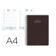 AGENDA ESPIRAL LIDERPAPEL CLASSIC A4 2026 DIA PAGINA NEGRO PAPEL 70 GR FSC