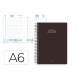 AGENDA ESPIRAL LIDERPAPEL CLASSIC A6 2026 DIA PAGINA NEGRO PAPEL 70 GR FSC