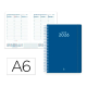 AGENDA ESPIRAL LIDERPAPEL CLASSIC A6 2026 SEMANA VISTA AZUL OSUCURO PAPEL 70 GR FSC