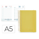 AGENDA ESPIRAL LIDERPAPEL NEON A5 2026 DIA PAGINA AMARILLO PAPEL 70 GR FSC