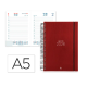 AGENDA ESPIRAL LIDERPAPEL OLBIA A5 2026 DIA PAGINA ROJO PAPEL 60 GR FSC