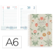 AGENDA ESPIRAL LIDERPAPEL SANTORINI A6 2026 DIA PAGINA CREMA 2 PAPEL 60 GR FSC