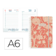 AGENDA ESPIRAL LIDERPAPEL SANTORINI A6 2026 DIA PAGINA ROJO PAPEL 60 GR FSC