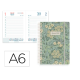 AGENDA ESPIRAL LIDERPAPEL SANTORINI A6 2026 DIA PAGINA VERDE PAPEL 60 GR FSC