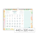 CALENDARIO ESPIRAL PARED LIDERPAPEL JOVEN 2026 NUMEROS GRANDES 44X32 CM PAPEL 128 GR CON PEGATINAS