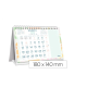 CALENDARIO ESPIRAL TRIANGULAR LIDERPAPEL DE SOBREMESA SERIE JOVEN 2026 18X14 CM PAPEL 128 GR CON PEGATINAS