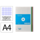 RECAMBIO A4 ANTARTIK 80 HOJAS 90G/M2 CUADRO 5 MM 4 TALADROS BANDAS DE 5 COLORES PASTELES