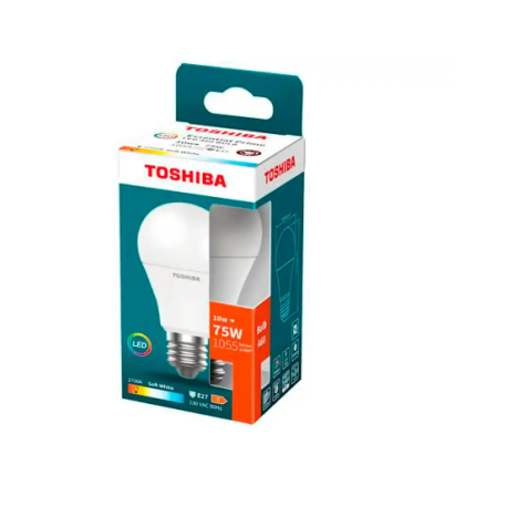 BOMBILLA LED TOSHIBA ESSENTIAL A60 E27 10W LUZ CALIDA 2700K
