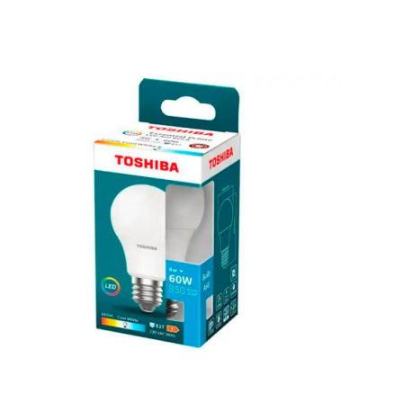 BOMBILLA LED TOSHIBA ESSENTIAL A60 E27 8W LUZ FRIA 6500K